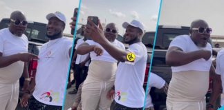 Asamoah Gyan and Bukom Banku in photos. Image Credit: @ghkwaku