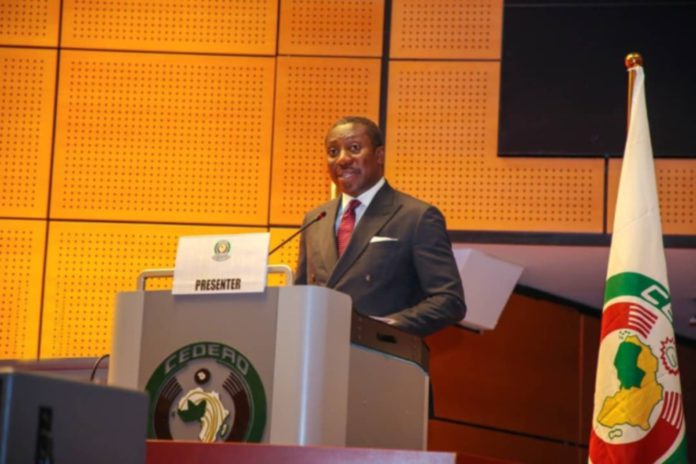 Deputy Majority Leader, Alexander Afenyo-Markin addressing the ECOWAS Parliament