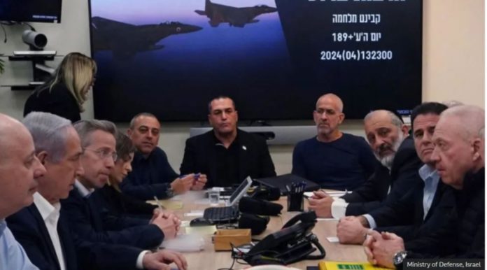 Israel's war cabinet met early on Sunday as Iran's aerial attack was under way