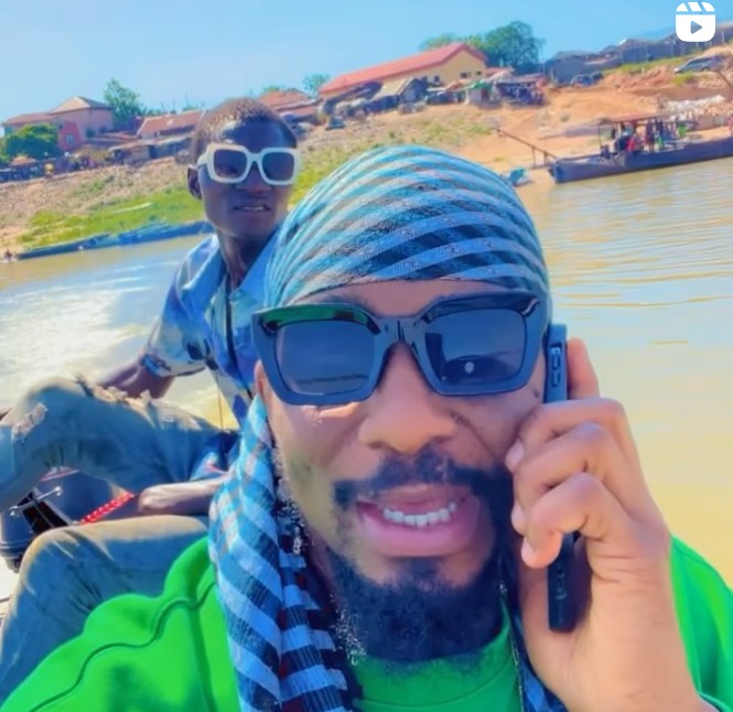Last moment of Nollywood actor Jnr Pope before his drowning