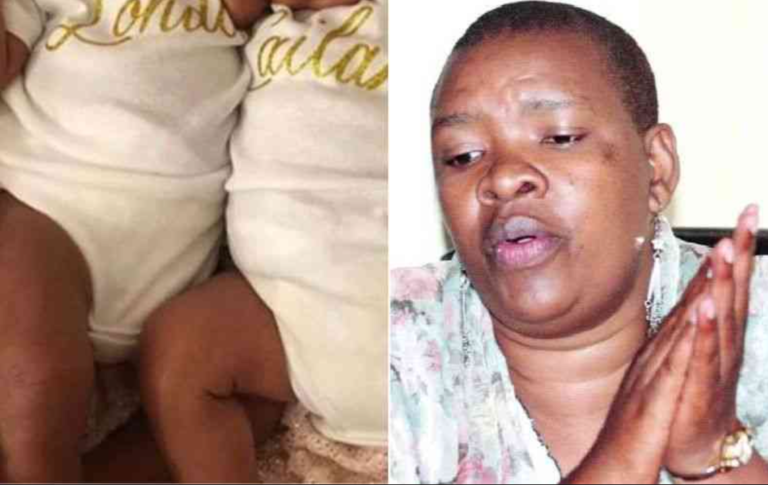 A side-by-side photo of Kenya’s renowned anti-HIV/Aids crusader Asunta Wagura and her twins. [Courtesy, Facebook Asunta Wagura)