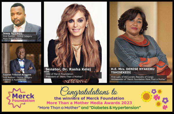 Merck Foundation Chief Executive Officer (CEO) & Democratic Republic of the Congo First Lady announce Winners of their Media Awards to break Infertility Stigma, Support Girl Education and Diabetes- Hypertension awareness