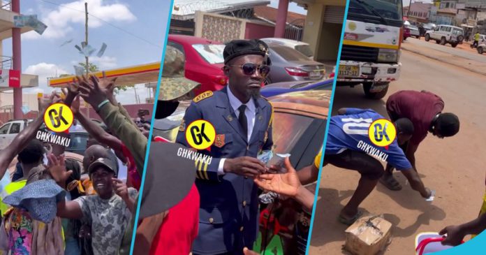 Lil Win gifts fans money. Image Credit: @ghkwaku Lil Win gifts fans money. Image Credit: @ghkwaku