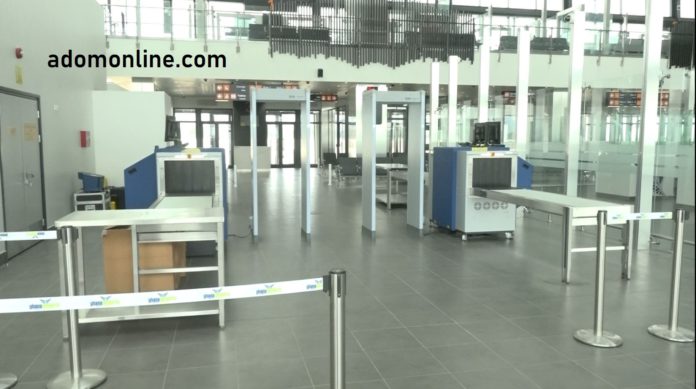 Security check setup at the Kumasi International Airport Kumasi International Airport www.adomonline.com
