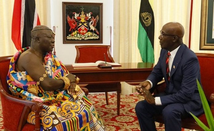 Asatehene-X-PM-Keith-Rowley1-1024x752 (Copy) The Asantehene with the Trinidad and Tobago PM, Keith Christopher Rowley.