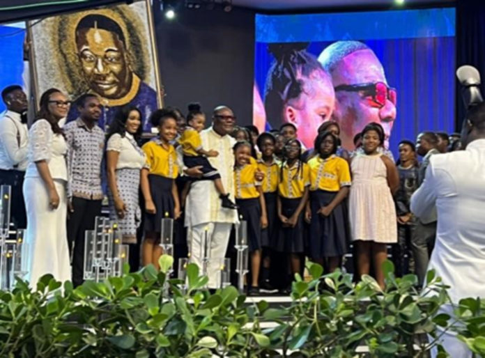 Duncan Williams Dominion Christian Academy DCA gifts handmade artwork to Duncan-Williams on 67th birthday