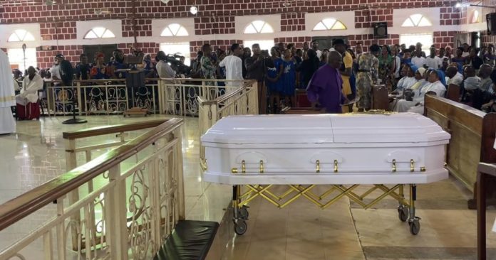 Jnr Pope's funeral
