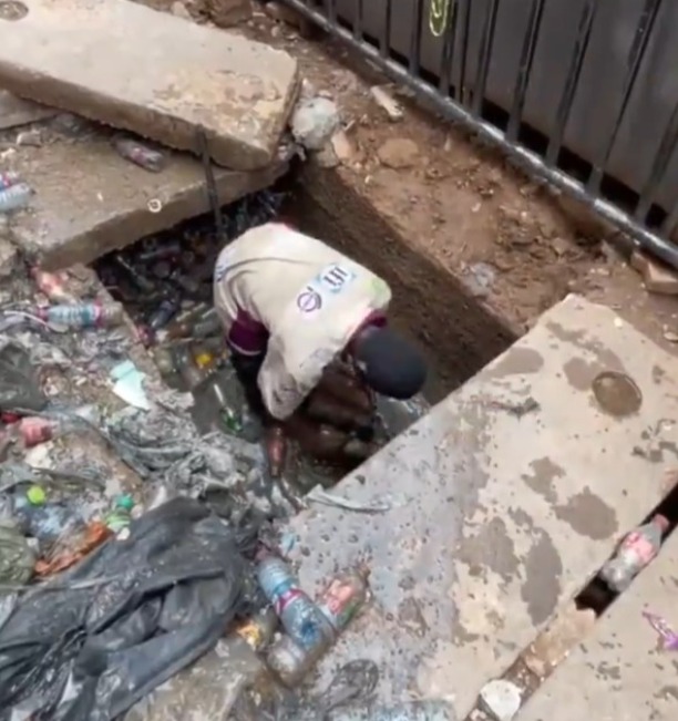 Thief forced to distill choked gutters with bare hands