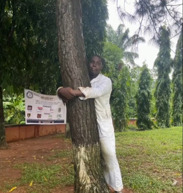 GWR: Ghanaian man embark on a 2-day tree hug-a-thon