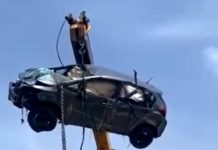 Three missing persons found dead after car plunges into gutter during heavy rains