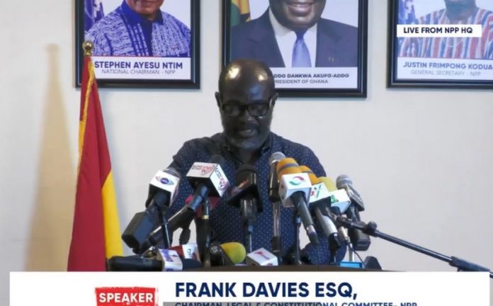 Frank Davies, Chairman of the Legal and Constitutional Committee of the NPP Frank Davies, Chairman of the Legal and Constitutional Committee of the NPP