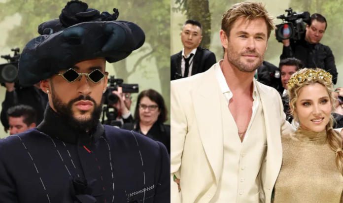 Bad Bunny, Chris Hemsworth and Elsa Pataky JAMIE MCCARTHY/GETTY IMAGES; Bad Bunny, Chris Hemsworth and Elsa Pataky JAMIE MCCARTHY/GETTY IMAGES;