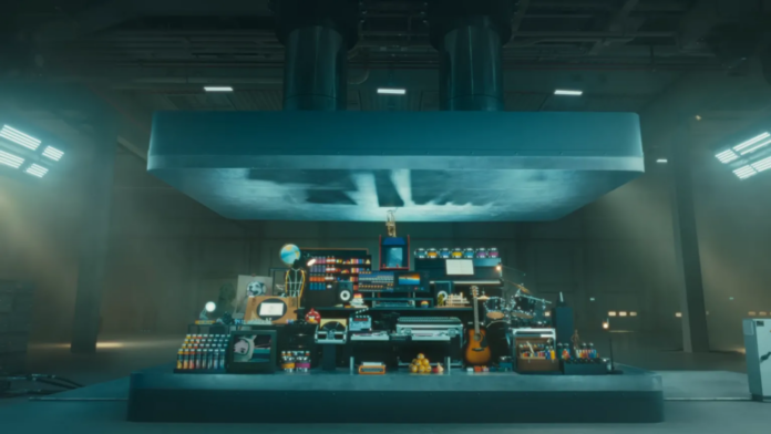 The one-minute long advert saw the destruction of many creative tools The one-minute long advert saw the destruction of many creative tools