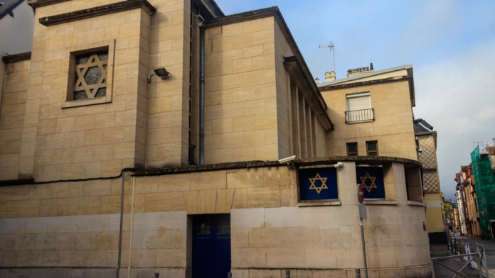 The synagogue in Rouen, France, where an armed attacker was shot dead. OlyaSolodenko/iStockphoto/Getty Images The synagogue in Rouen, France, where an armed attacker was shot dead. OlyaSolodenko/iStockphoto/Getty Images