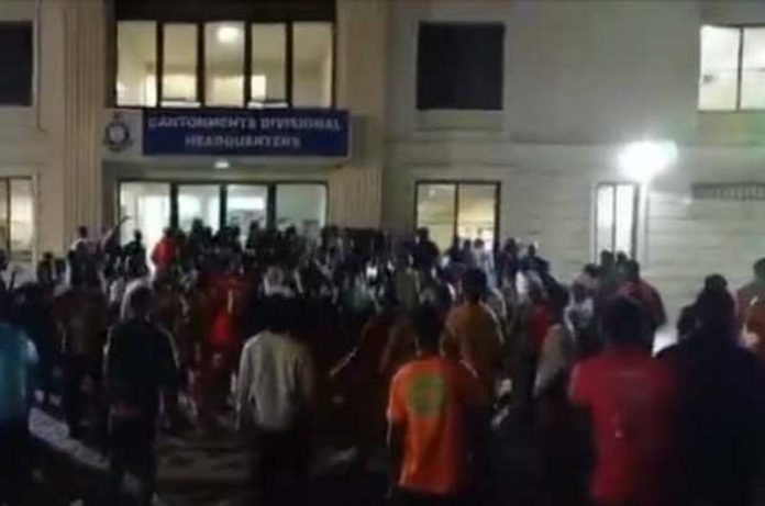 NDC supporters storm Cantonments Police Station, NDC supporters storm Cantonments Police Station,