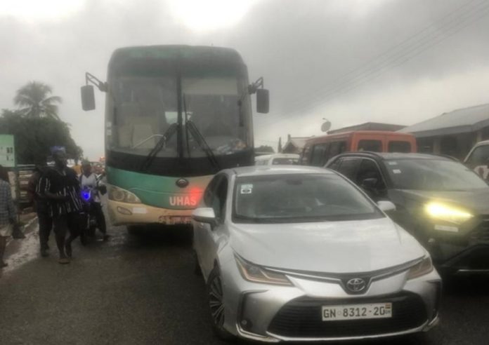 Heavy rains cause severe damage on Ho-Juapong road Heavy rains cause severe damage on Ho-Juapong road