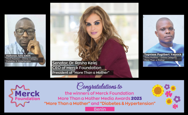 Merck Foundation Chief Executive Officer (CEO) announce the Winners from Benin for their Media Awards to break Infertility Stigma, Support Girl Education and Diabetes- Hypertension Awareness