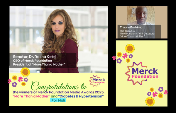 Merck Foundation Chief Executive Officer (CEO) announce Malian winners of their Media Awards to break Infertility Stigma, Support Girl Education and Diabetes- Hypertension awareness