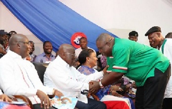 Then NDC member Koku Anyidoho greets Akufo-Addo at an NPP event - File photo Then NDC member Koku Anyidoho greets Akufo-Addo at an NPP event - File photo