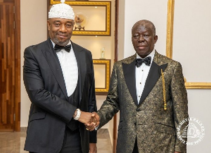 Ga Mantse King Tackie Teiko Tsuru II (left) will host Otumfuo Osei Tutu II on June 9
