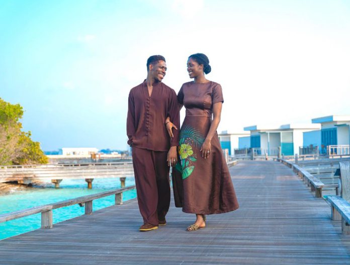 Moses Bliss celebrates three months anniversary with wife