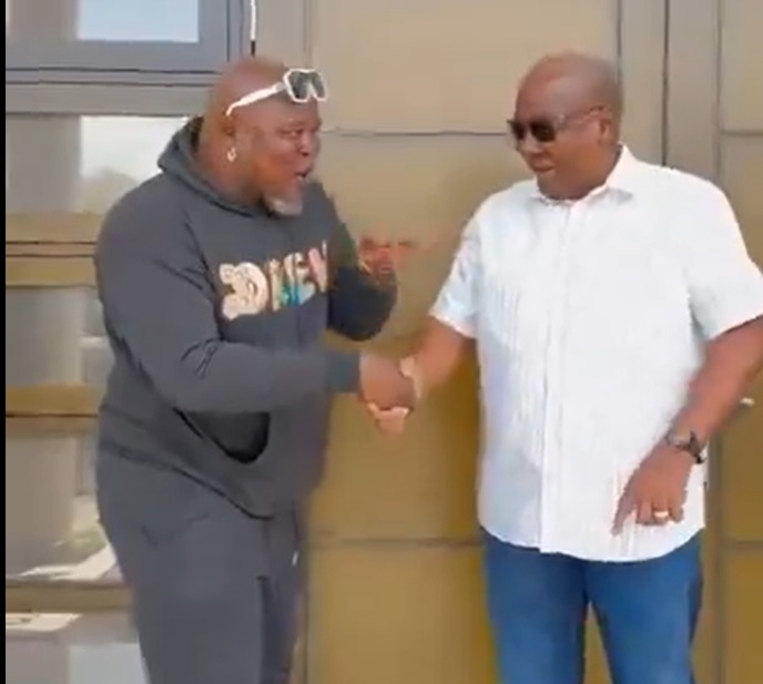 Interesting scenes as Bukom Banku meets Mahama [Video]