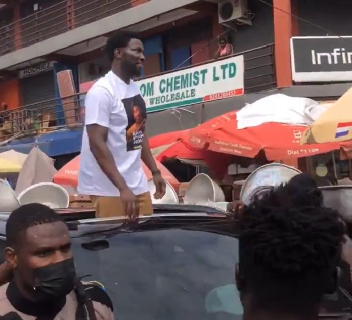 Nana Kwame Bediako storms Accra Central for market campaign