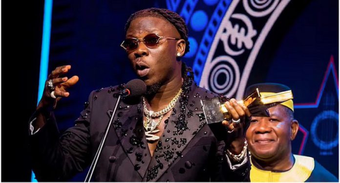 Stonebwoy grabbed the coveted Artiste of the Year prize Stonebwoy grabbed the coveted Artiste of the Year prize