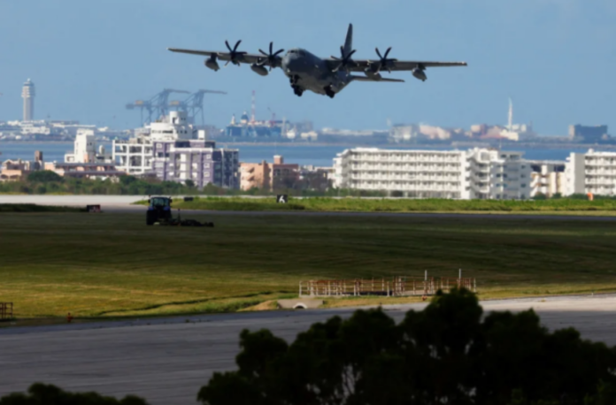 A US military plane takes off at the Kadena US Air Force Base in Kadena, Okinawa, Japan on August 24, 2023. Issei Kato/Reuters A US military plane takes off at the Kadena US Air Force Base in Kadena, Okinawa, Japan on August 24, 2023. Issei Kato/Reuters