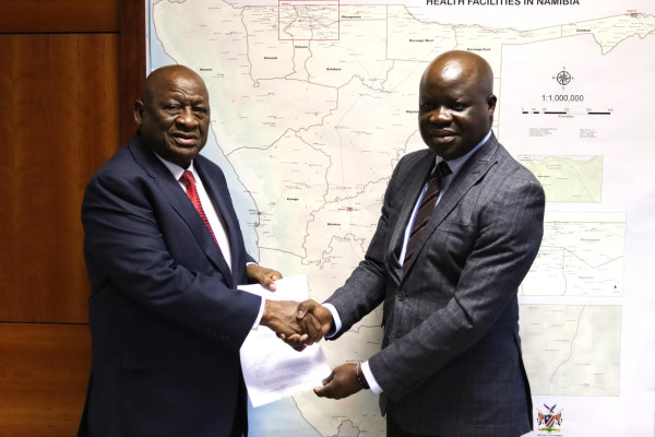 The World Health Organization (WHO) Representative to Namibia courtesy visit to the Minister of Health and Social Services