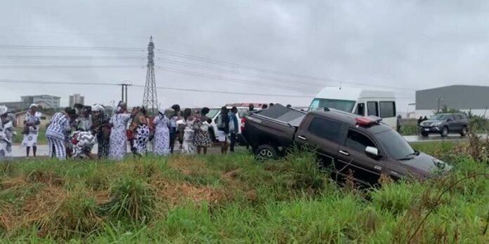 Accra-Tema Motorway: Accident involving Toyota Tundra and trailer truck causes major traffic