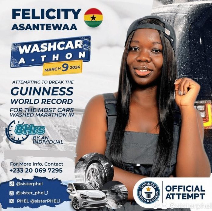 Felicity Asantewaa's car wash-a-thon