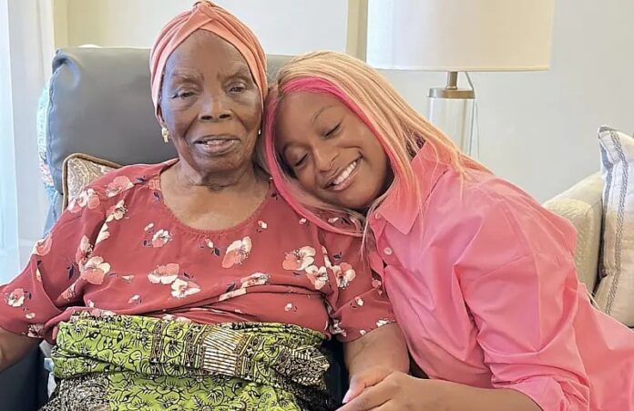 DJ Cuppy and grandma