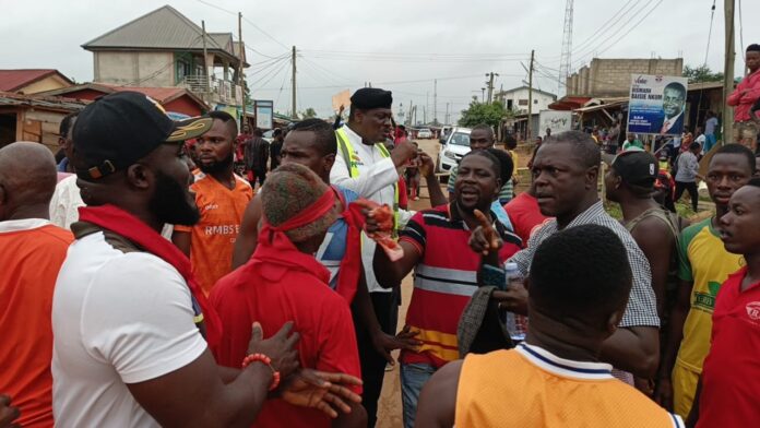 Gomoa West drivers embark on 'No Road No Vote' demo