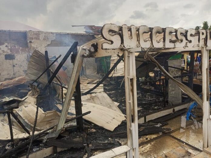 EIGHT SHOPS BURNT IN ASSIN FOSU,