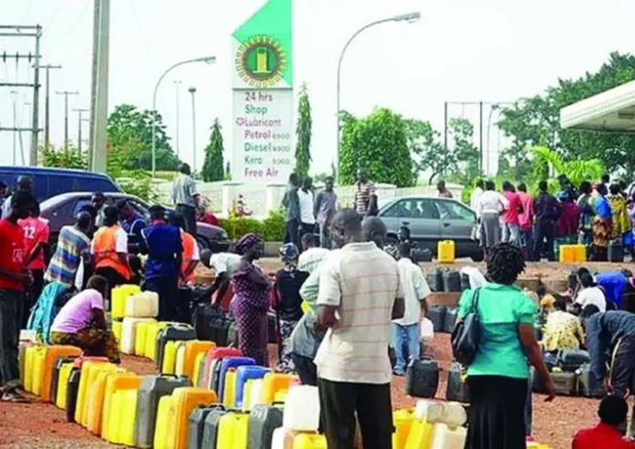 File image of fuel scarcity in Nigeria