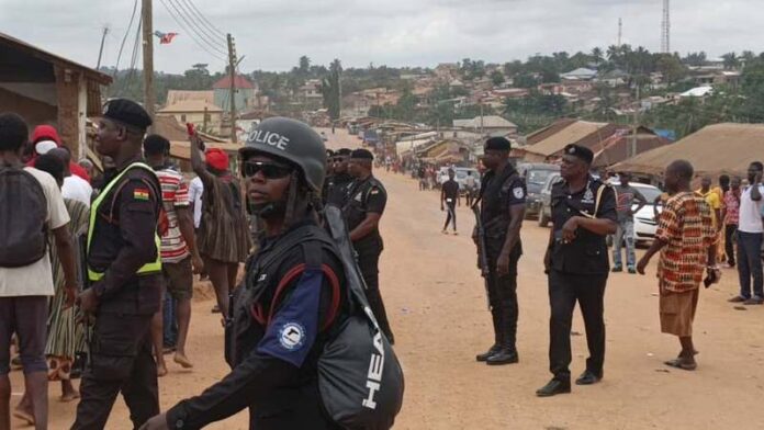 Police Take Over Bawjiase Town
