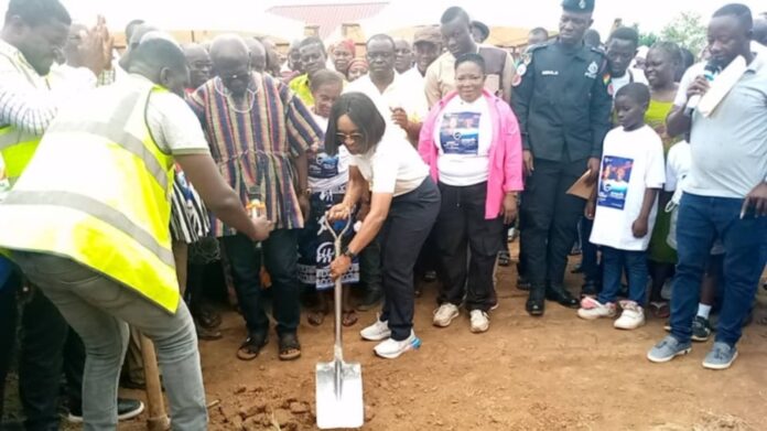 Atiwa East MP cuts sod for Astro Turf construction in Asaman Tamfoe Atiwa East MP cuts sod for Astro Turf construction in Asaman Tamfoe
