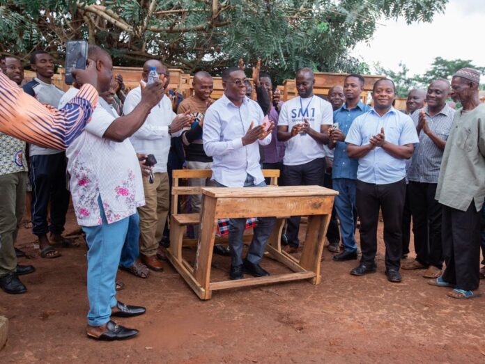 Dr Gideon Boako donates 2,000 desks to Tano North schools Dr Gideon Boako donates 2,000 desks to Tano North schools