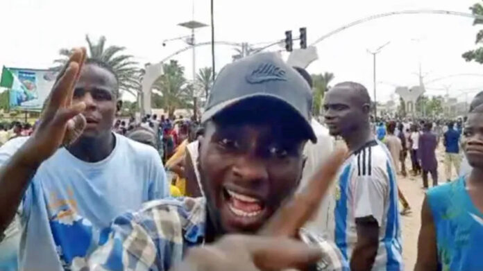 Kano has seen the biggest turnout of protesters so far - with this man telling the BBC people are dying of hunger Kano has seen the biggest turnout of protesters so far - with this man telling the BBC people are dying of hunger