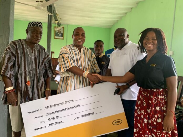 MTN donates to Ada Traditional Council in support of Asafotufiami Festival