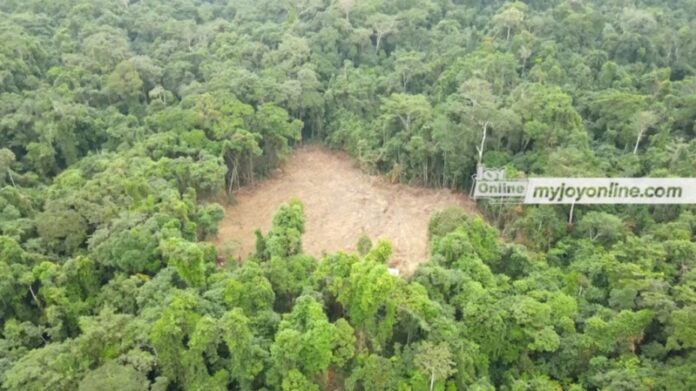 Miners invade Draw River Forest Reserve in Western Region. Miners invade Draw River Forest Reserve in Western Region.