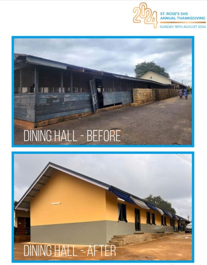 ROSA hands over dining hall worth GH₵480,000 to St. Rose's SHS ROSA hands over dining hall worth GH₵480,000 to St. Rose's SHS