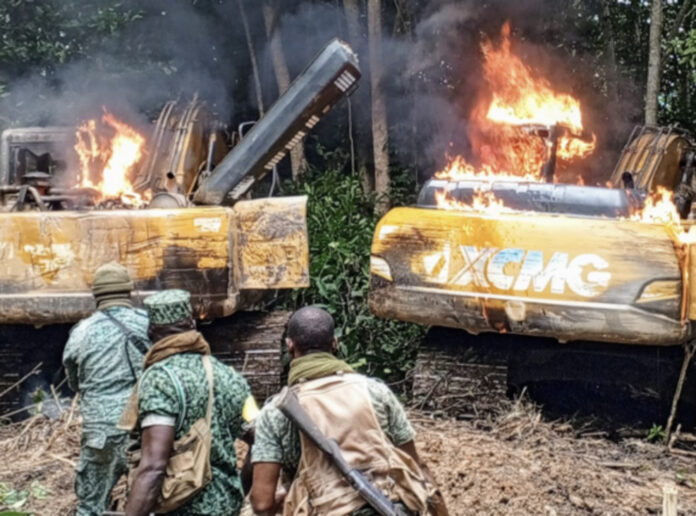 Forestry Commission raids galamsey camp and arrests 4 in Subri Forest Reserve Forestry Commission raids galamsey camp and arrests 4 in Subri Forest Reserve