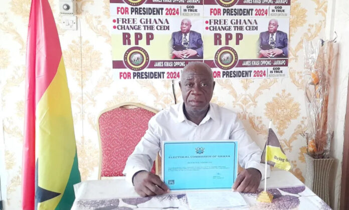 Founder of the Risen People’s Party (RPP), Apostle James Kwesi Oppong Founder of the Risen People’s Party (RPP), Apostle James Kwesi Oppong