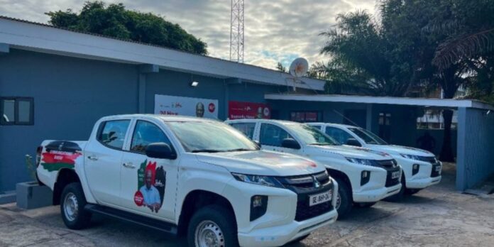 Sammy Gyamfi presents 7 pickup trucks to regional communicators Sammy Gyamfi presents 7 pickup trucks to regional communicators