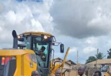 DRIP: Agyareago road in the Asante Akyem Central under construction Agyareago road in the Asante Akyem Central under construction by DRIP