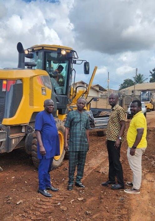 Agyareago road in the Asante Akyem Central under construction by DRIP Agyareago road in the Asante Akyem Central under construction by DRIP