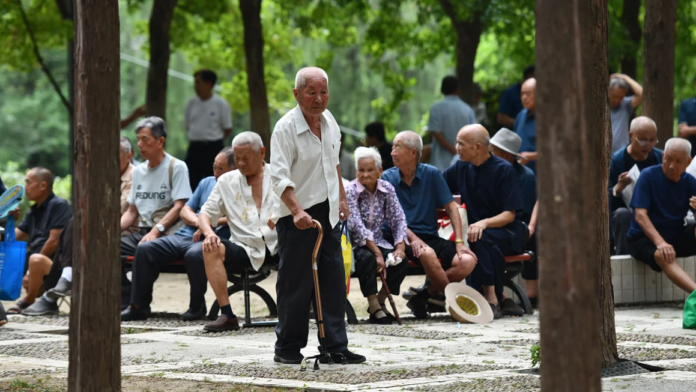 Senior citizens relax at a park in Fuyang city in eastern China's Anhui province earlier this month. CFOTO/Future Publishing/Getty Images Senior citizens relax at a park in Fuyang city in eastern China's Anhui province earlier this month. CFOTO/Future Publishing/Getty Images