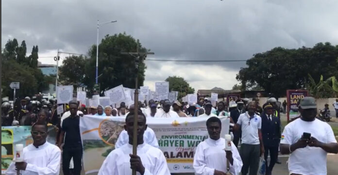 Catholic Archdiocese leads protest walk against galamsey Catholic Archdiocese leads protest walk against galamsey